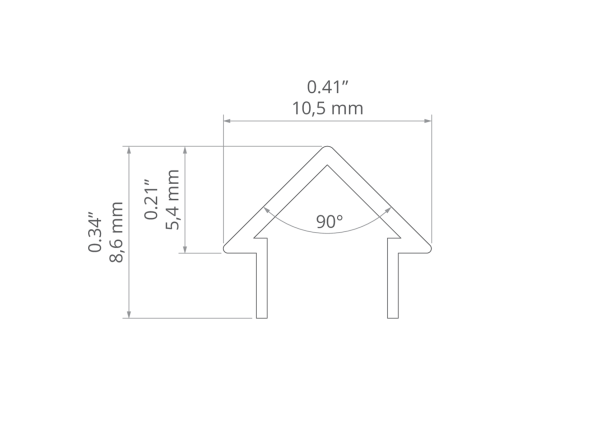 LED-Abdeckung schützt den Streifen vor Staub und Berührung